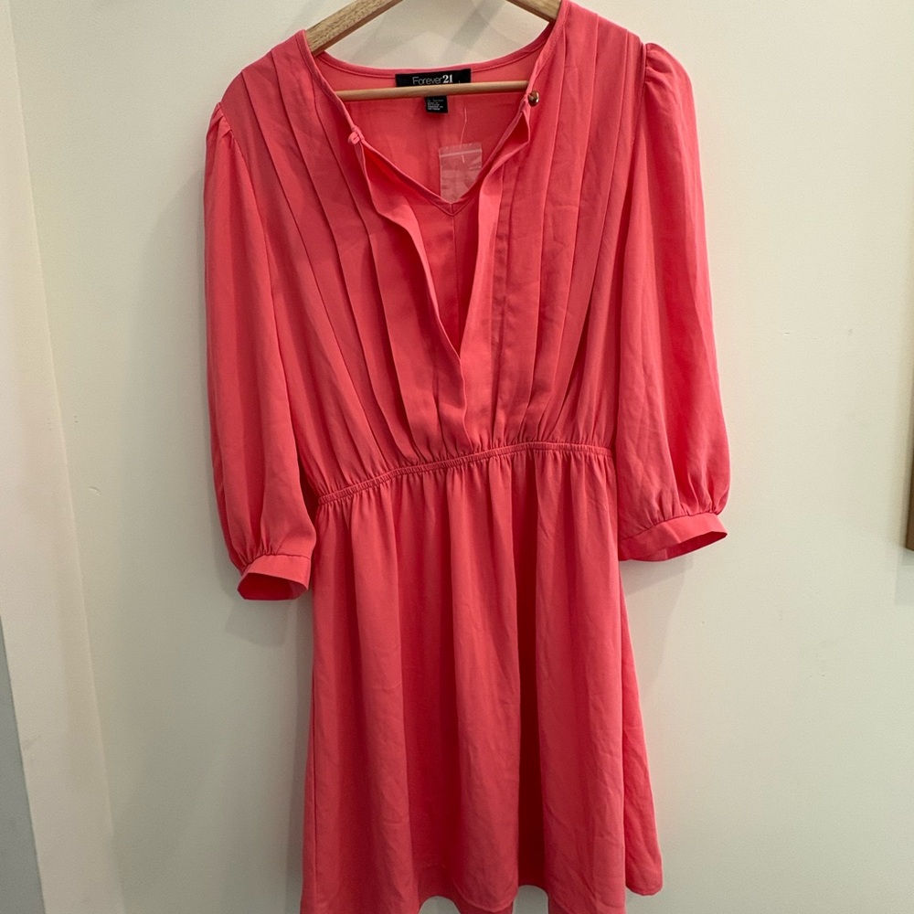 Forever 21 Vibrant Pink Mini Dress